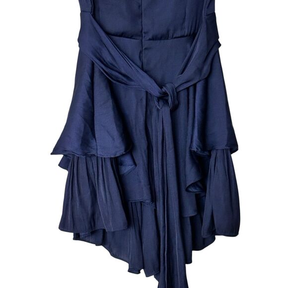 Selfie Leslie Linka off shoulder tie back coquette blue 8 - Picture 6 of 13